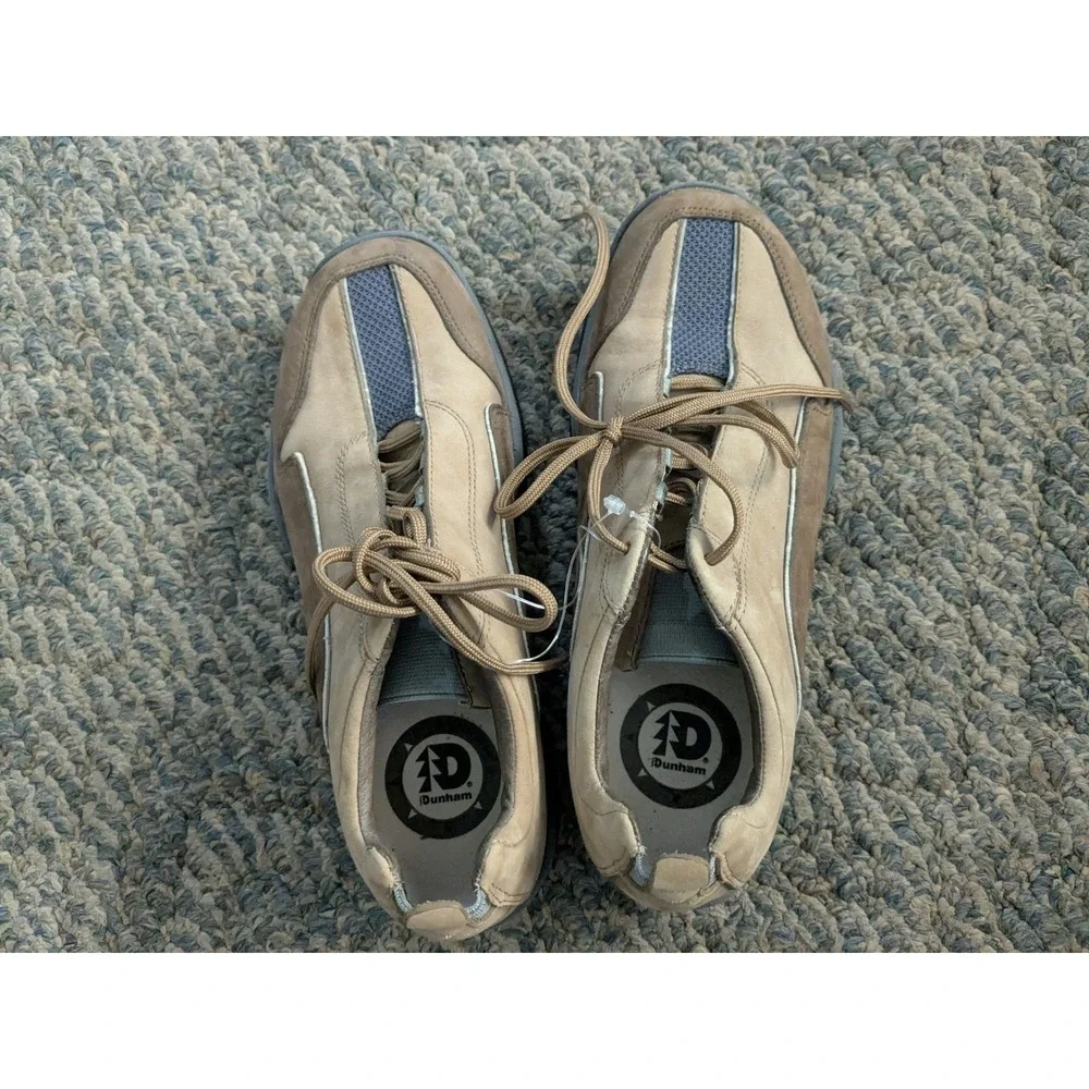 Dunham Windsor Tan Leather Mesh Walking Shoes Sneakers WCA721TN Mens 6 B